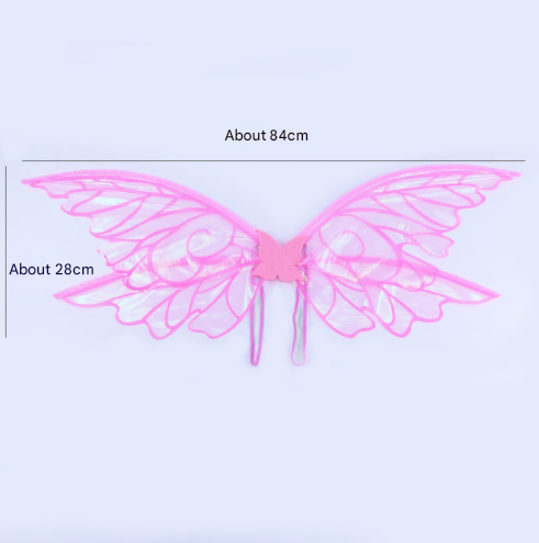 Blue Enchanting Iridescent Fairy Wings - Sparkle Butterfly Elf Wings for Costume Parties, Cosplay & Dress-Up Fun