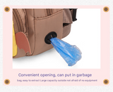 Black Adorable Monster Pet Backpack Harness - Small Dog & Cat Treat Pouch with Poop Bag Dispenser - Close-Up Angle