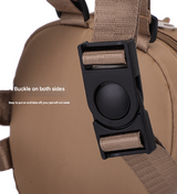 Brown Adorable Monster Pet Backpack Harness - Small Dog & Cat Treat Pouch with Poop Bag Dispenser - 45-Degree Angle