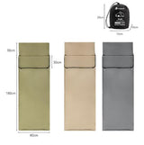 Grey Ultra-Stretch Sleeping Bag Liner - Portable & Lightweight Envelope Sleep Sack for Camping & Travel - Front View