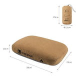 Coffee Reversible Memory Foam Travel Pillow - All-Season Comfort Neck Support for Deep Sleep & Portability - Rear View