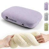 Grey Reversible Memory Foam Travel Pillow - All-Season Comfort Neck Support for Deep Sleep & Portability - Front View