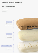 Grey Reversible Memory Foam Travel Pillow - All-Season Comfort Neck Support for Deep Sleep & Portability - Top-Down View