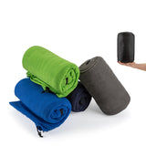 Green Versatile Double-Sided Fleece Bag Liner - Lightweight & Portable Travel Blanket for Camping & Outdoors - Front View