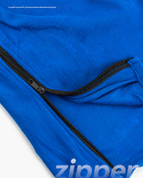 Blue Versatile Double-Sided Fleece Bag Liner - Lightweight & Portable Travel Blanket for Camping & Outdoors - Side View