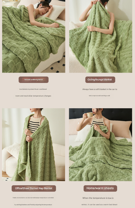 200*230CM Grey Ultra-Soft Waffle Textured Plush Fleece Blanket - Large Cozy All-Season Throw for Bed & Sofa