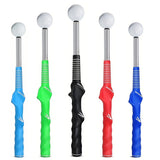 Dark Blue Pro Golf Swing Trainer - Extendable with Audible Click & Corrective Grip Aid - Front View
