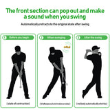 Dark Blue Pro Golf Swing Trainer - Extendable with Audible Click & Corrective Grip Aid - Top-Down View