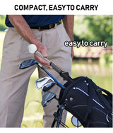Dark Blue Pro Golf Swing Trainer - Extendable with Audible Click & Corrective Grip Aid - Low Angle