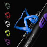 Black Ultra Lightweight Road & Mountain Bike Water Bottle Cage - 39g Polycarbonate + Glass Fiber, Fits Most Bottles - Front View