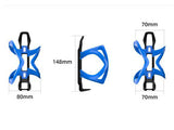 Blue Ultra Lightweight Road & Mountain Bike Water Bottle Cage - 39g Polycarbonate + Glass Fiber, Fits Most Bottles - 45-Degree Angle