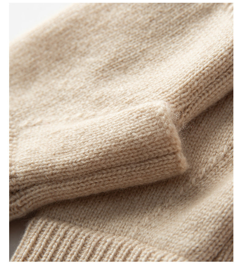 Black Color Block Cashmere Fingerless Gloves for Women Autumn Winter Outdoor Cold Protection Warm Knitted Gloves