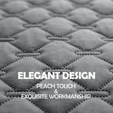 Grey 2-Sided Waterproof Pet Sofa Cover - Dog Bed Protector Blanket for Furniture, Couches & Car Seats (75x180cm, Machine Washable) - 45-Degree Angle