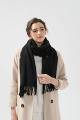 Black USB Electric Heated Scarf - 3-Level Heat Setting Winter Neck Warmer