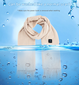 Grey USB Electric Heated Scarf - 3-Level Heat Setting Winter Neck Warmer