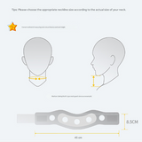 Size XL Light Blue Ergonomic Neck Support Brace - Soft Cervical Collar for Posture Correction and Pain Relief - Close-Up Angle