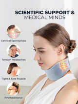 Size L Light Green Ergonomic Neck Support Brace - Soft Cervical Collar for Posture Correction and Pain Relief
