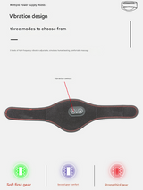 Dark Grey Heated Vibrating Neck Wrap - USB Powered Massager for Soothing Pain Relief with 3 Heat & 3 Vibration Modes - Top-Down View