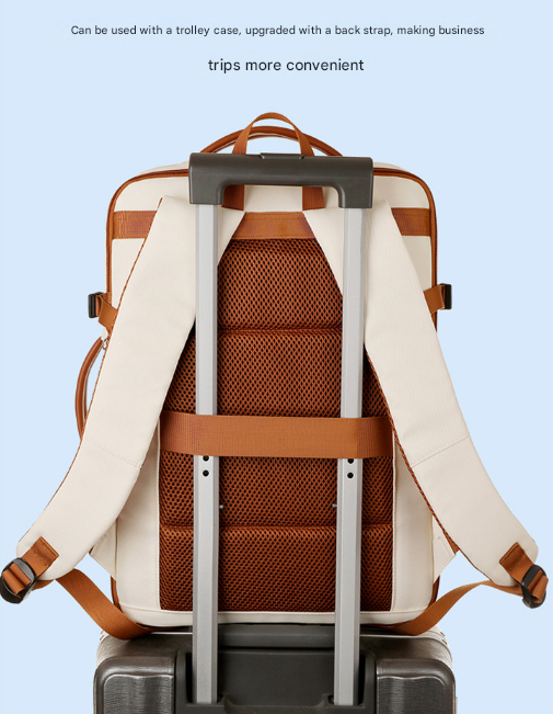 Pink Expandable Laptop Backpack with USB Port - Stylish Travel & Business Daypack