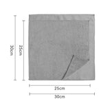 Black Premium All-Purpose Microfiber Cleaning Cloths (20-Pack) - Ultra Absorbent Grey Towels for Car, Kitchen & Home - Front View