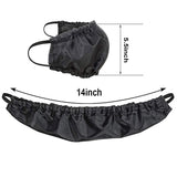 5 Pcs Black Men's Reusable Beard Guard Bib - Protective Beard Cover for Eating and Sleeping - Black Beard Bonnet Apron - Top-Down View