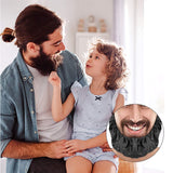 5 Pcs Black Men's Reusable Beard Guard Bib - Protective Beard Cover for Eating and Sleeping - Black Beard Bonnet Apron - 45-Degree Angle