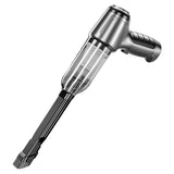 Black and Grey Powerful 3-in-1 Cordless Handheld Vacuum Cleaner - 12000Pa Suction & Air Duster Blower for Car Home & Office - Top-Down View
