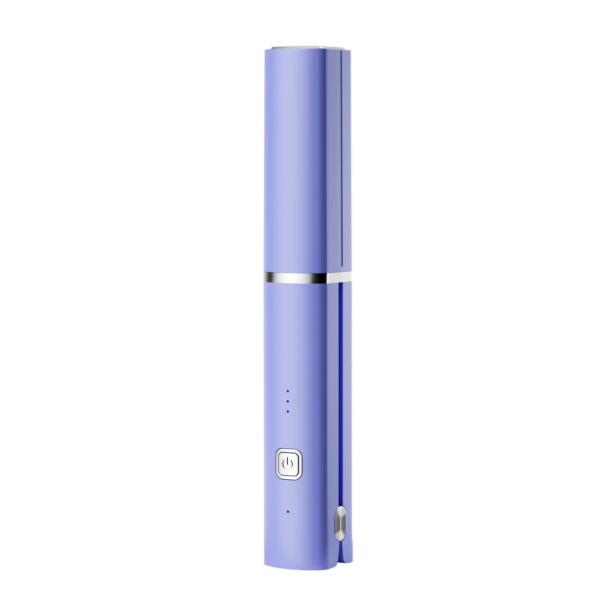 Purple Compact Cordless Hair Straightener - Portable 2-in-1 Mini Flat Iron, USB-C Rechargeable for Travel & Touch-ups