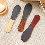 Brown Professional Pedicure Foot File 10-Pack - Double-Sided Callus Remover with Wooden Handle - Front View