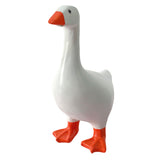 2 Pcs White and Yellow Whimsical Magnetic Goose Figurine - Novelty Key Holder & Desk Organizer - Top-Down View