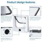 Size M Black 4-Way Locking Pet Flap Door for Cats and Small Dogs - Weatherproof Magnetic Cat Door