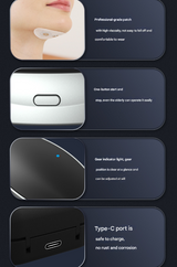 Black Smart Anti-Snoring Device - Rechargeable Pulse Throat Stimulator for Quieter Sleep - Close-Up Angle