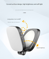 White Magnetic Foldable Selfie Light with Mirror - Rechargeable LED Fill Light for iPhone & Android Vlogging(Mobile phone is a shooting prop and is