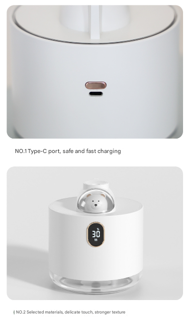 Pink Adorable Space Capsule Humidifier - Portable USB Cool Mist Maker with LED Display & Ambient Night Light