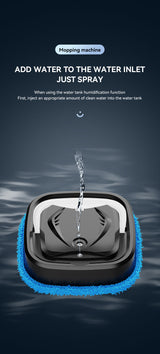 Black Smart Robotic Floor Mop with Humidifier Spray - Ultra-Slim Automatic Wet & Dry Floor Cleaner - Extra Image