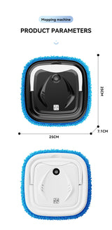 Black Smart Robotic Floor Mop with Humidifier Spray - Ultra-Slim Automatic Wet & Dry Floor Cleaner - Extra Image