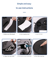 Black 3-in-1 Smart Robot Vacuum Cleaner - Automatic Sweeping, Mopping & Suction for Hard Floors & Pet Hair - Close-Up Angle