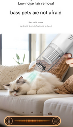White 2-in-1 Cordless Handheld Vacuum and Air Blower - Portable & Lightweight Cleaner for Car, Home, and Pet Hair