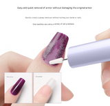Purple Professional Electric Nail File Kit - Portable USB-C Rechargeable Manicure Drill with 6 Speeds & 5 Heads - Front View