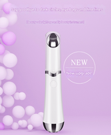 Pink Sonic Eye & Lip Massager with Red & Blue Light Therapy - Heated Vibrating Wand for Puffiness and Wrinkles - Front View