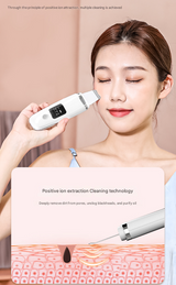White Professional 4-in-1 Ultrasonic Skin Scrubber - Deep Pore Cleanser, Blackhead Remover & EMS Facial Lifting Tool - Rear View