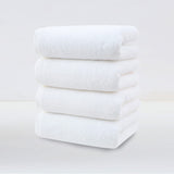 White Plush Cotton Hand Towel Set (4-Pack) - Ultra Soft, Absorbent & Quick-Drying Face Towels for Bathroom