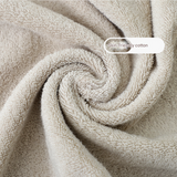 Light Grey Plush Cotton Hand Towel Set (4-Pack) - Ultra Soft, Absorbent & Quick-Drying Face Towels for Bathroom - Top-Down View