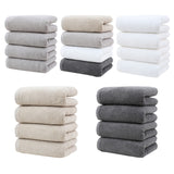 Color Mixing Plush Cotton Hand Towel Set (4-Pack) - Ultra Soft, Absorbent & Quick-Drying Face Towels for Bathroom - Side View