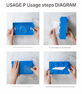 Blue 2 Pcs Creative Building Block Tissue Box Holder - Wall-Mounted & Desktop Dispenser for Bathroom, Kids Room & Office Decor - Close-Up Angle