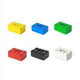 Red 2 Pcs Creative Building Block Tissue Box Holder - Wall-Mounted & Desktop Dispenser for Bathroom, Kids Room & Office Decor