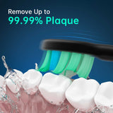 White Sonic Rechargeable Electric Toothbrush with 8 Heads & Travel Case - 5 Brushing Modes & Smart Timer(USB)