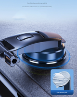 Black Universal Car Phone Mount Holder - 360° Rotation with Upgraded Suction Cup for Dashboard & Windscreen - Top-Down View