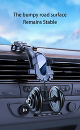 Black Universal Car Phone Mount Holder - 360° Rotation with Upgraded Suction Cup for Dashboard & Windscreen - Rear View