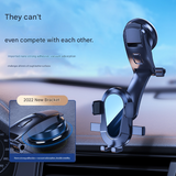 Red and Black Universal Car Phone Mount Holder - 360° Rotation with Upgraded Suction Cup for Dashboard & Windscreen - 45-Degree Angle
